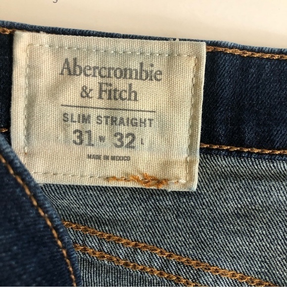 Abercrombie & Fitch Men’s Stretch Slim Straight Denim Jeans Size 31Wx32L - Picture 9 of 13